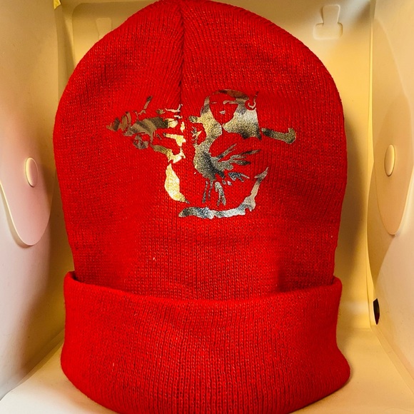 Graphice Designed Beanies (RED) SEE PICTURES - Picture 5 of 5